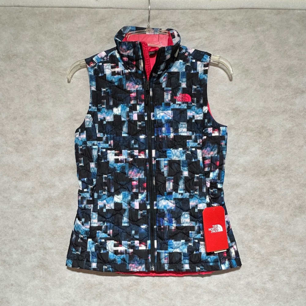 The North Face Womens ThermoBall Vest Multi Glitch Print XS NF0A3KU46TH-XS